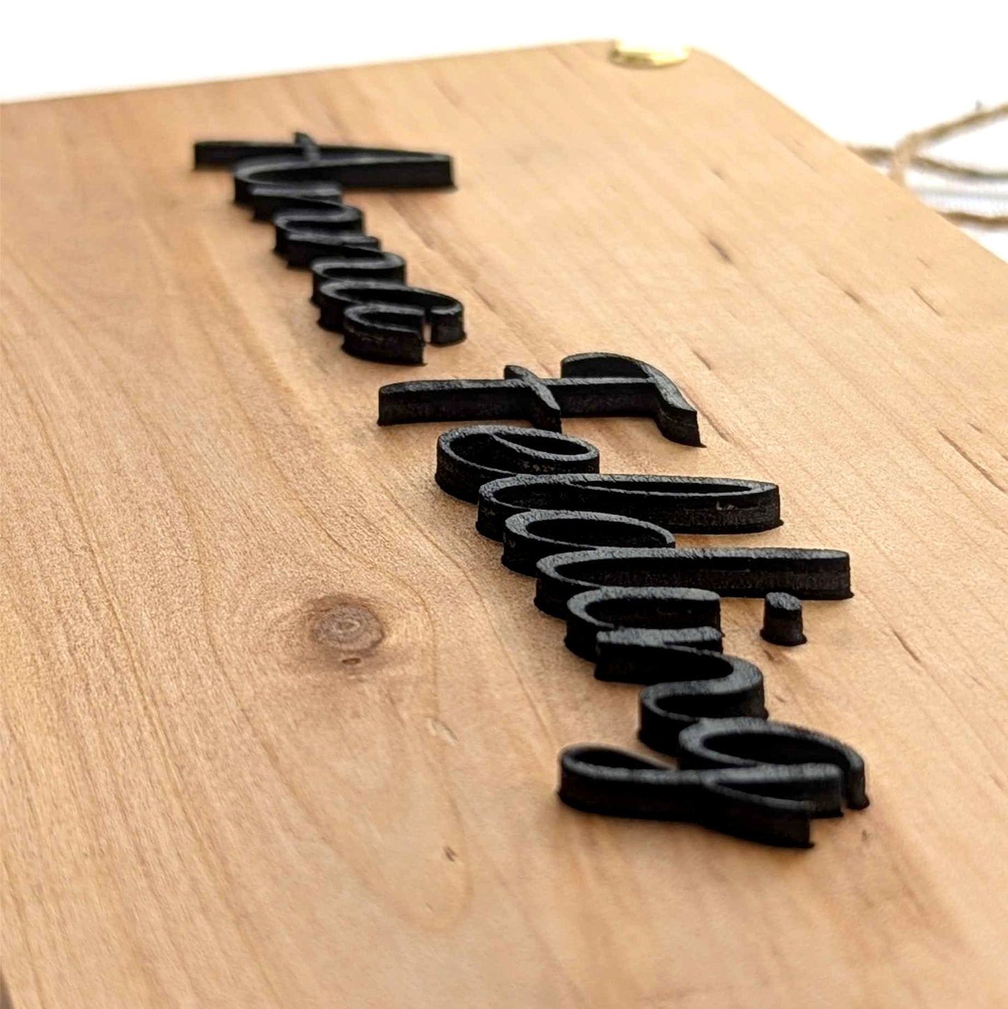 Premium Namensschild 3D aus Buche – mit edler, personalisierter 3D-Schrift
