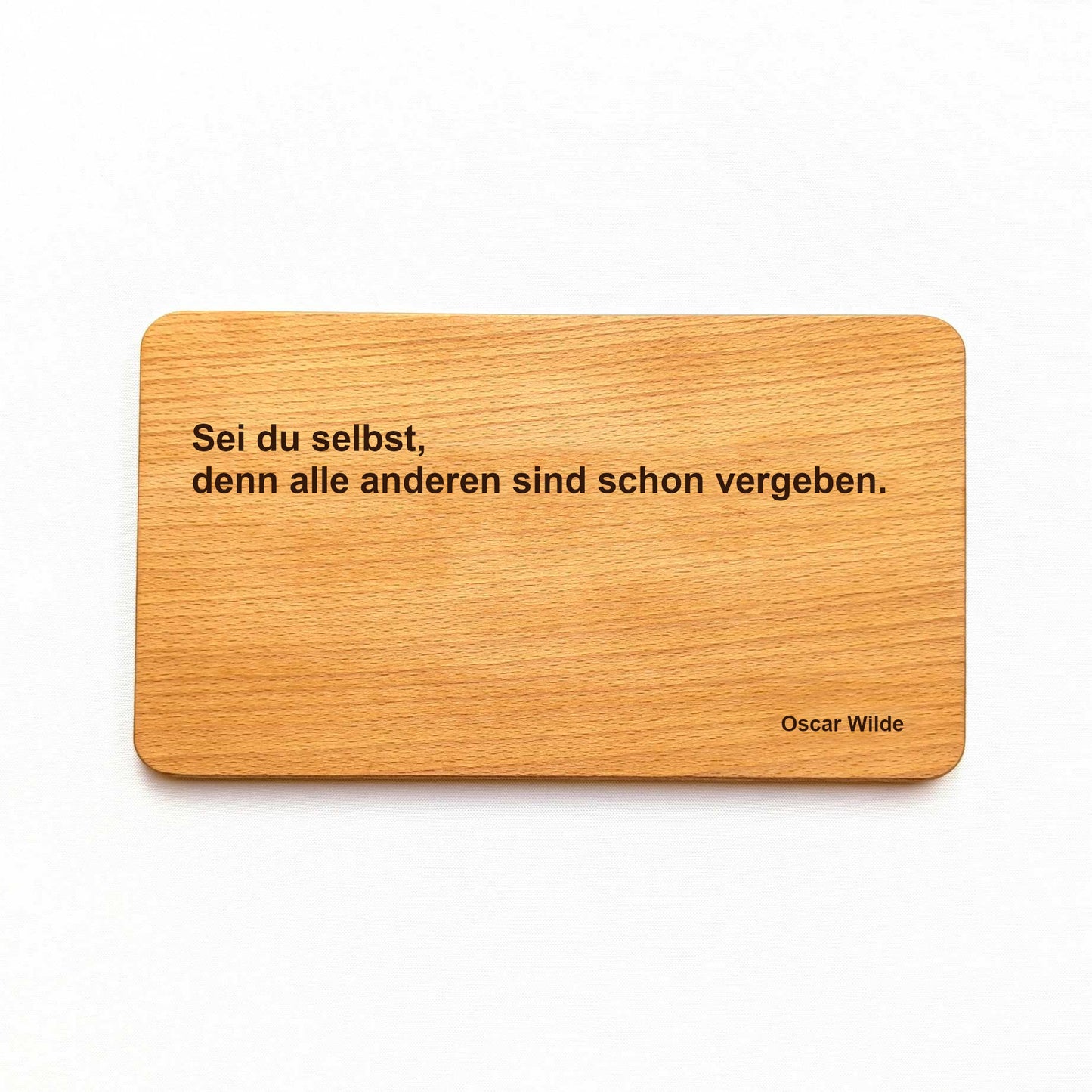 Premium Zitat-Holzshild aus Buche – personalisiertes Holzschild mit individuellem Zitat