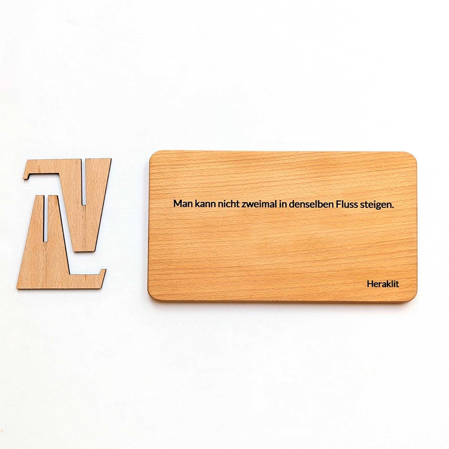 Premium Zitat-Holzshild aus Buche – personalisiertes Holzschild mit individuellem Zitat