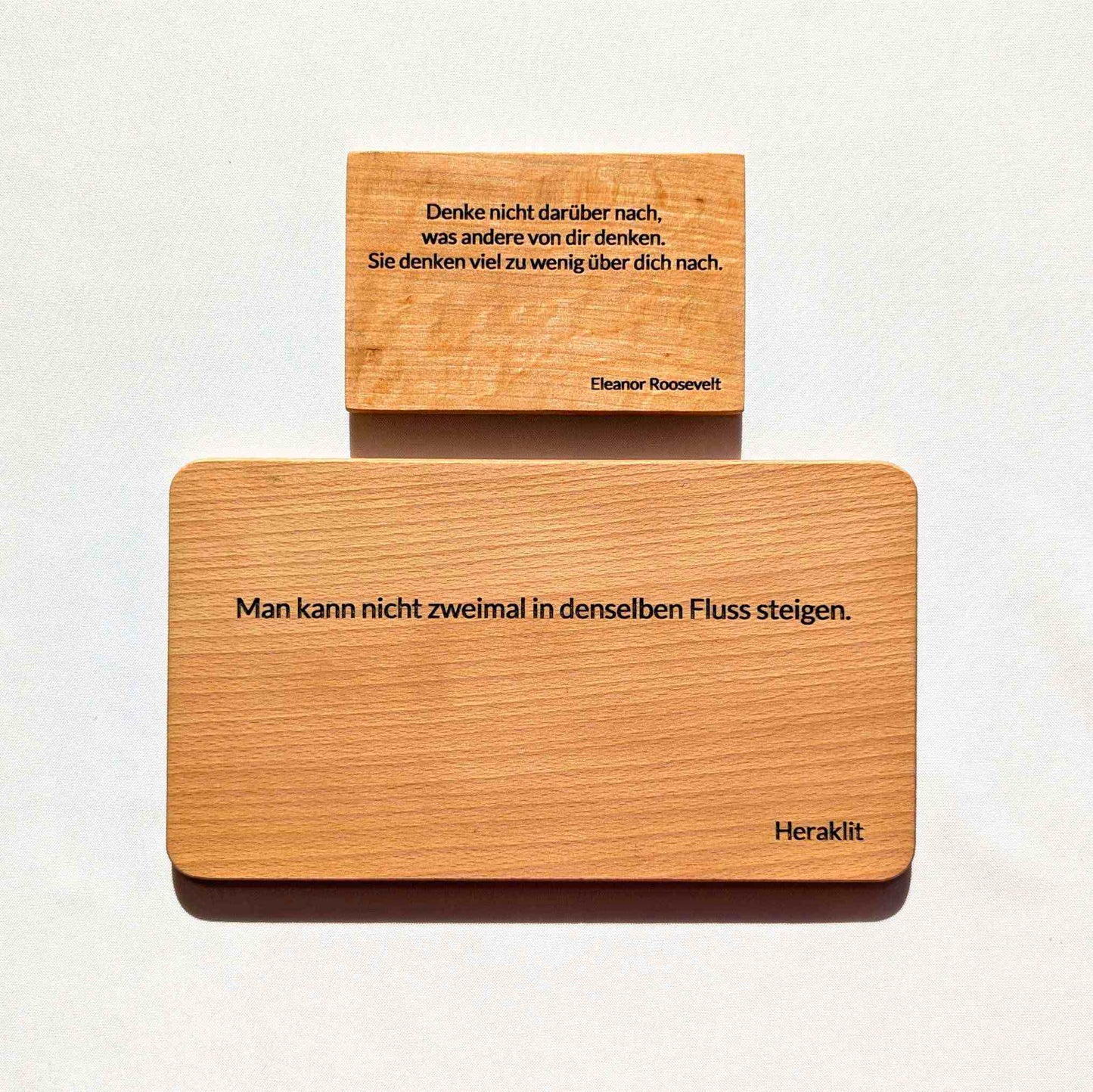 Premium Zitat-Holzshild aus Buche – personalisiertes Holzschild mit individuellem Zitat