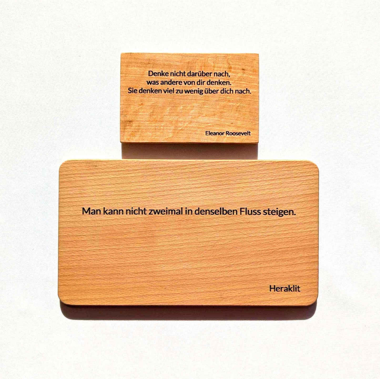Premium Anti-Zitat Holzschild Buche - personalisiertes Holzschild mit Biss