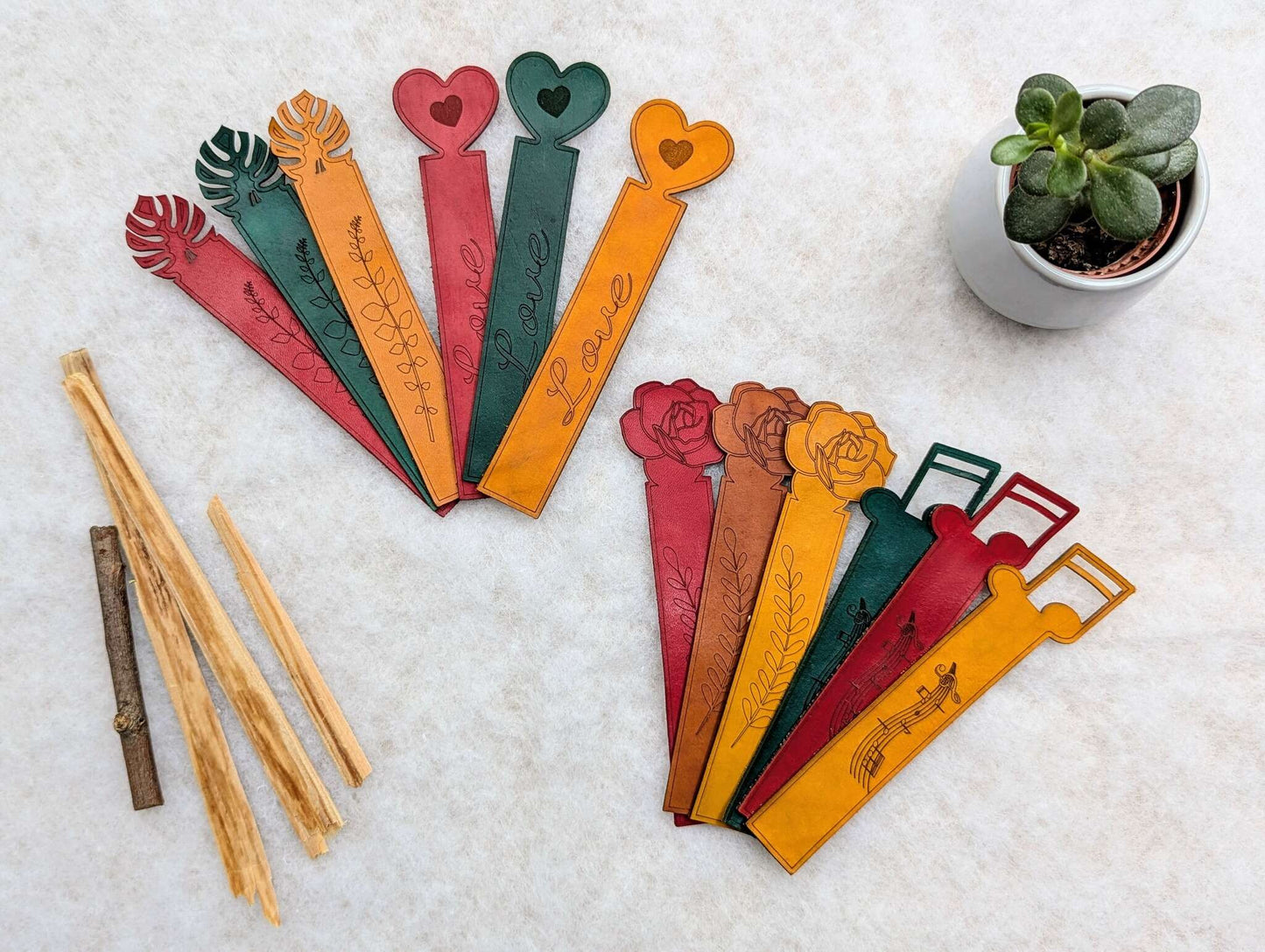 Noemi Kollektion - elegante Leder Lesezeichen, Bookmarks