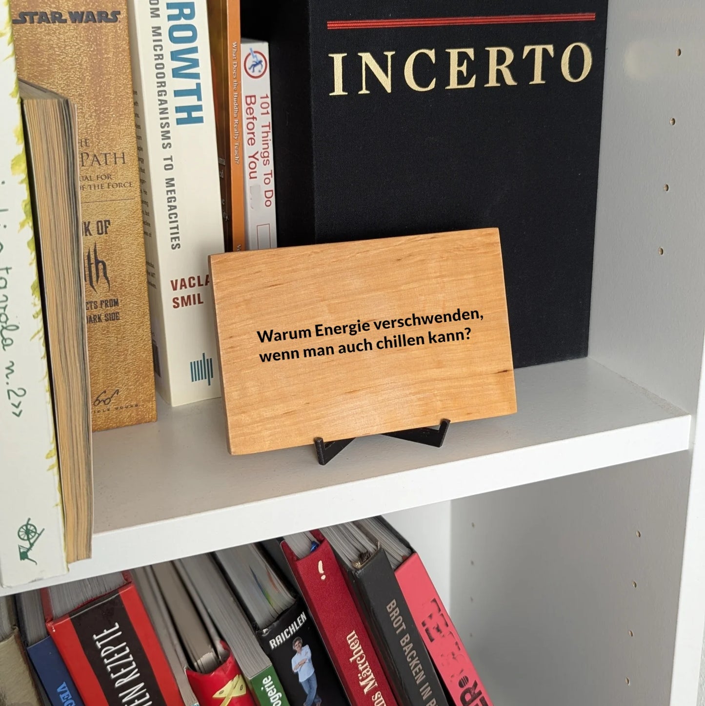 Premium Anti-Zitat Holzschild Buche - personalisiertes Holzschild mit Biss