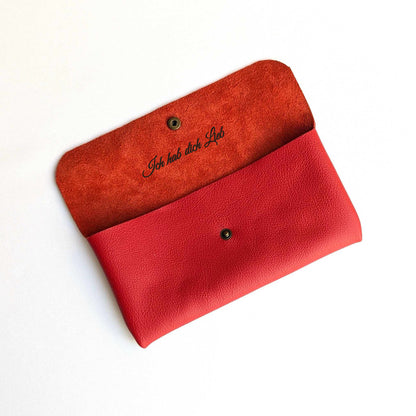 Leder Täschchen mit Druckknopf – universelles Etui für Handy, Brille, Stifte & Kosmetik