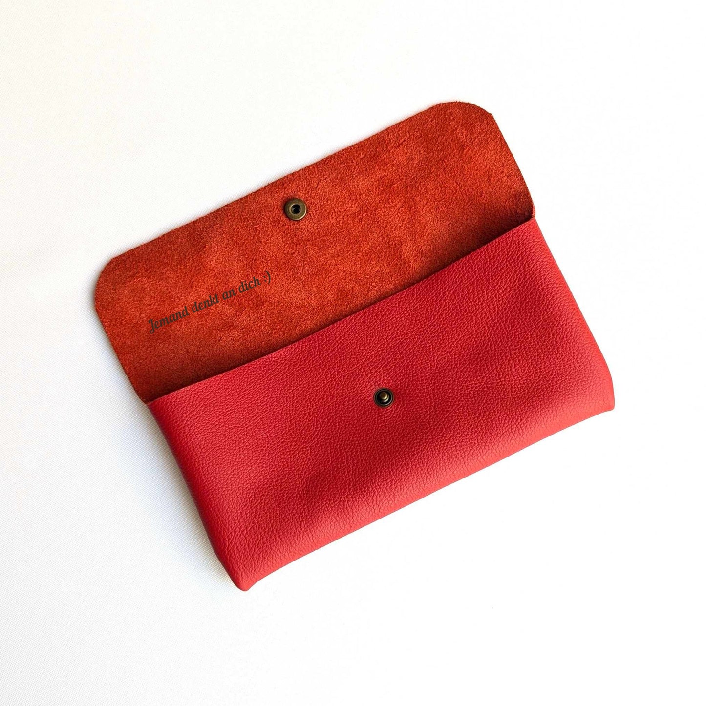 Leder Täschchen mit Druckknopf – universelles Etui für Handy, Brille, Stifte & Kosmetik