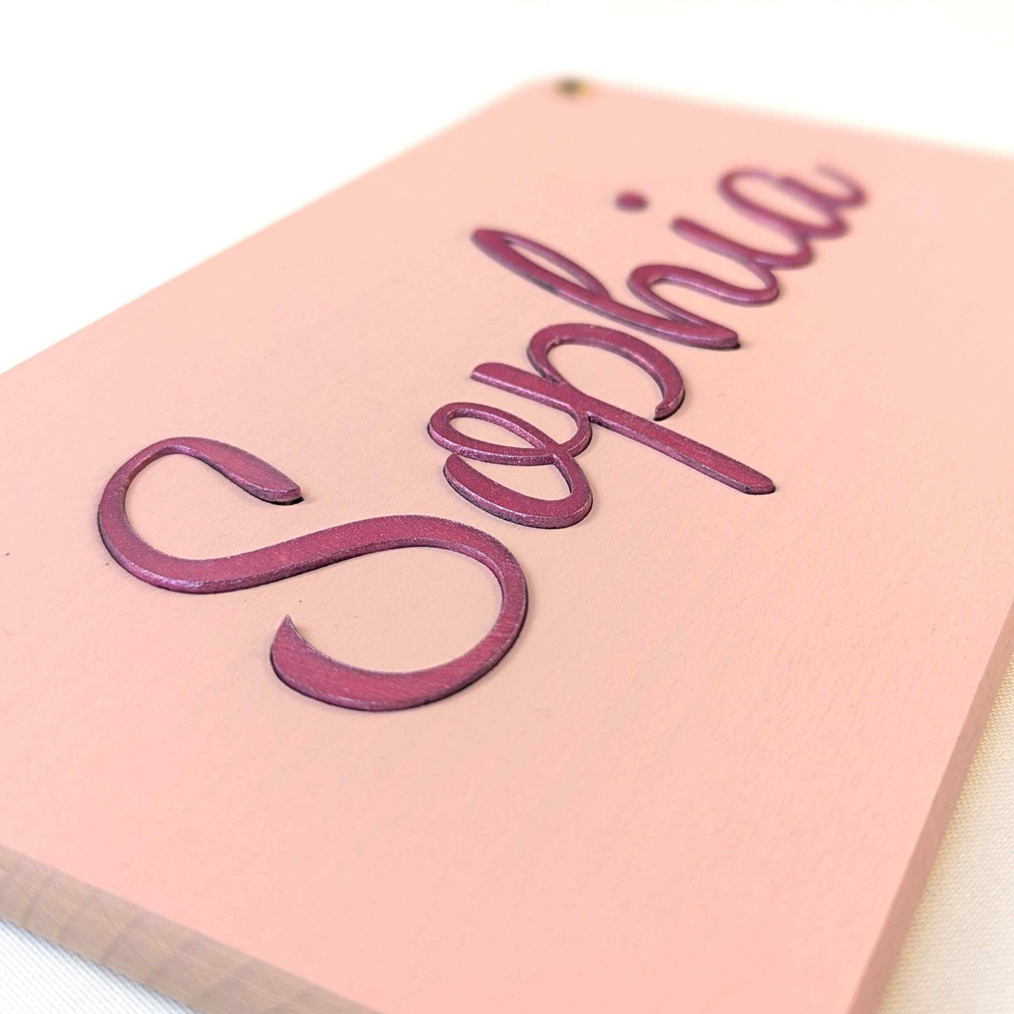 Kinderzimmer Namensschild Buche personalisiert – Türschild für Babyzimmer