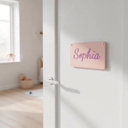 Kinderzimmer Namensschild Buche personalisiert – Türschild für Babyzimmer