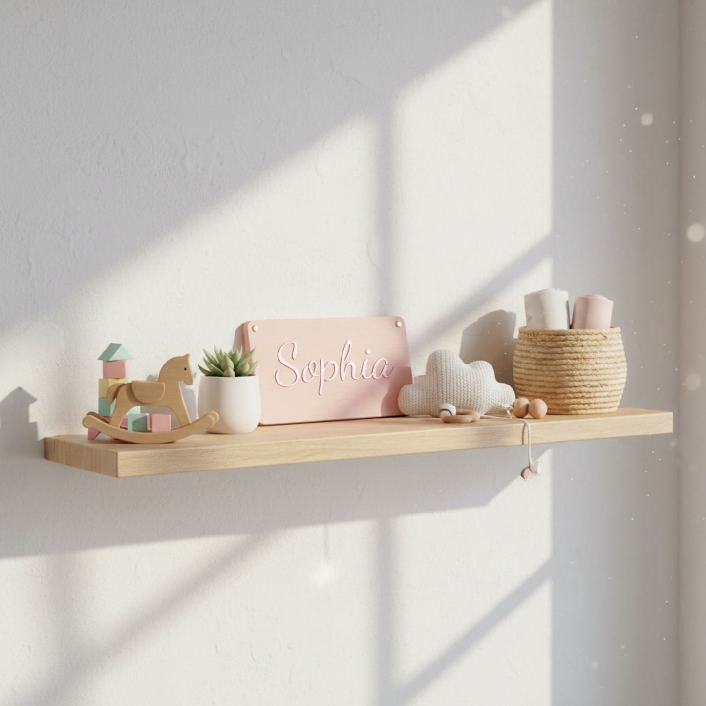 Kinderzimmer Namensschild Buche personalisiert – Türschild für Babyzimmer