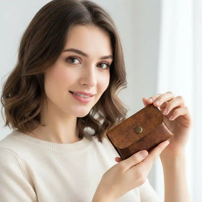 Lux Leder Wallet - Leder Portemonnaie, elegant, minimalistisch