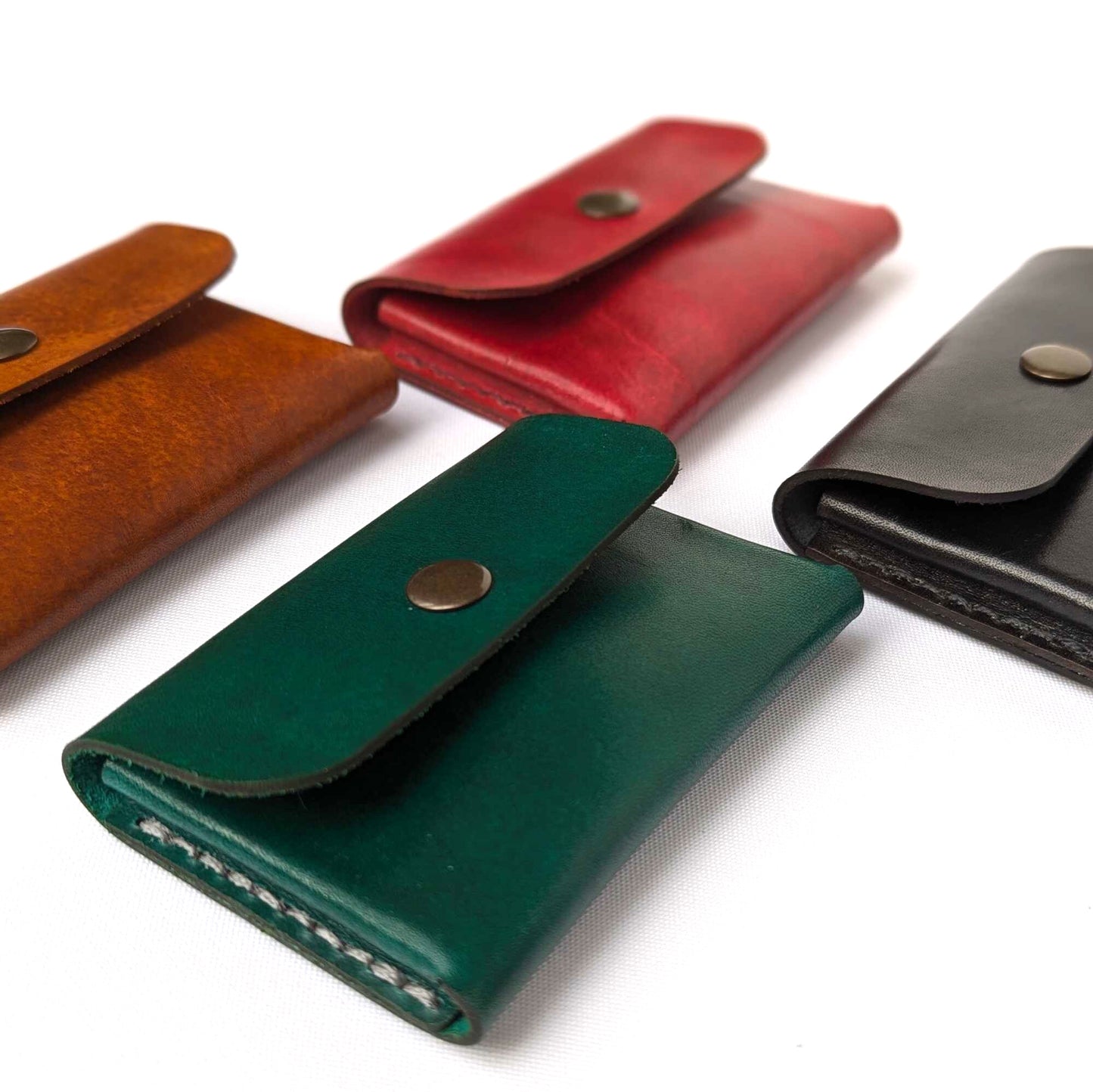 Mini Leder Wallet Lux Color – Minimalistisches handgemachtes Leder Portemonnaie – Slim Wallet für Herren & Damen – Personalisierbar