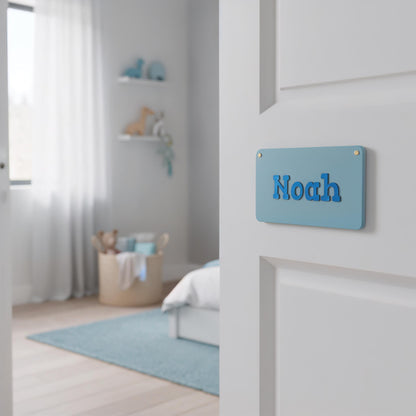 Kinderzimmer Namensschild Buche personalisiert – Türschild für Babyzimmer