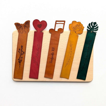 Noemi Kollektion - elegante Leder Lesezeichen, Bookmarks
