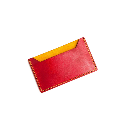 Micro CC Leder Wallet - Minimalistische Leder Kartenetui, handgemachte Slim Wallet