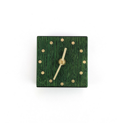 KloK KloK - Elegante Designuhr aus Massivholz mit Messing Inlays & Leder Rückseite