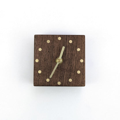 KloK KloK - Elegante Designuhr aus Massivholz mit Messing Inlays & Leder Rückseite