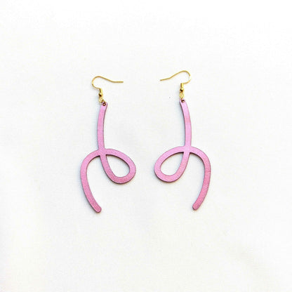WiglyD Metallic Leather Earrings LAW - Featherlight. Sparkling. Full of Character.