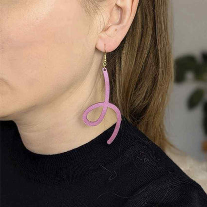 WiglyD Metallic Leather Earrings LAW - Featherlight. Sparkling. Full of Character.