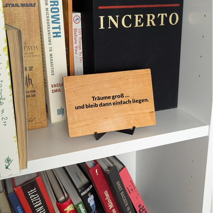 Premium Anti-Zitat Holzschild Buche - personalisiertes Holzschild mit Biss